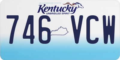 KY license plate 746VCW