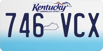 KY license plate 746VCX