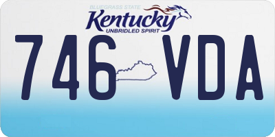 KY license plate 746VDA