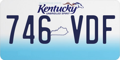 KY license plate 746VDF