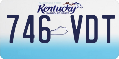 KY license plate 746VDT