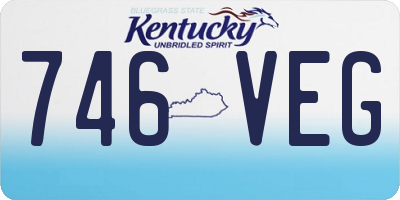KY license plate 746VEG