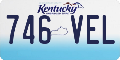 KY license plate 746VEL