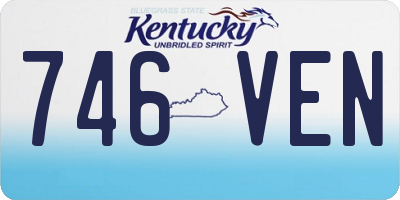 KY license plate 746VEN