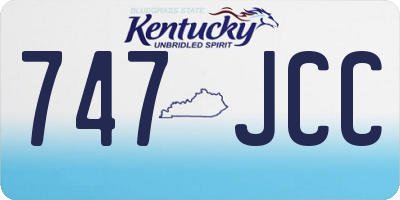 KY license plate 747JCC