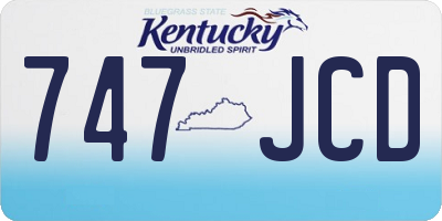 KY license plate 747JCD