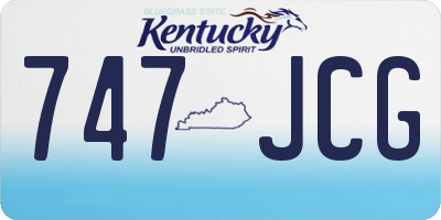 KY license plate 747JCG