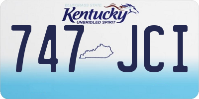 KY license plate 747JCI