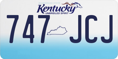 KY license plate 747JCJ