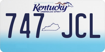 KY license plate 747JCL