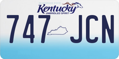 KY license plate 747JCN