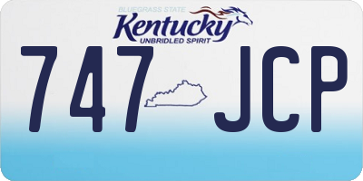 KY license plate 747JCP