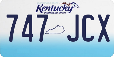 KY license plate 747JCX