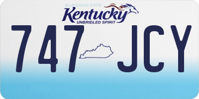 KY license plate 747JCY