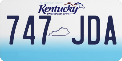 KY license plate 747JDA