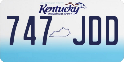 KY license plate 747JDD