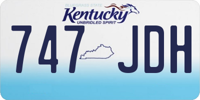 KY license plate 747JDH