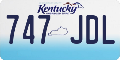 KY license plate 747JDL