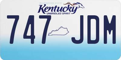 KY license plate 747JDM