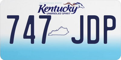KY license plate 747JDP