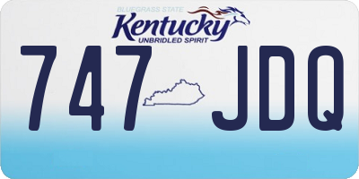 KY license plate 747JDQ