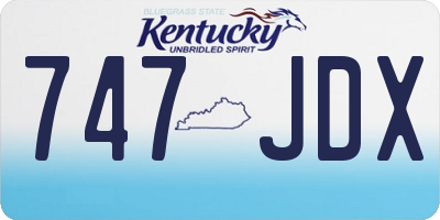 KY license plate 747JDX