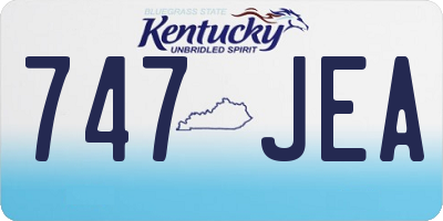 KY license plate 747JEA