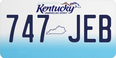 KY license plate 747JEB