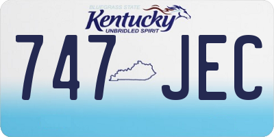 KY license plate 747JEC