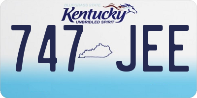 KY license plate 747JEE