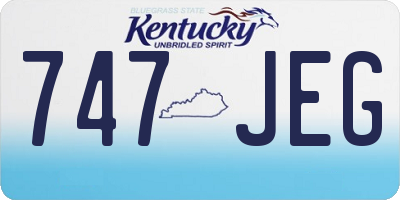 KY license plate 747JEG