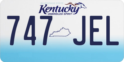 KY license plate 747JEL