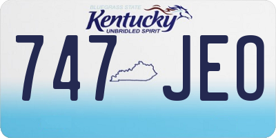KY license plate 747JEO