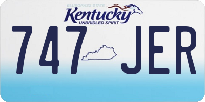 KY license plate 747JER