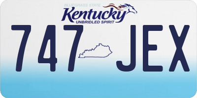 KY license plate 747JEX