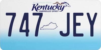 KY license plate 747JEY