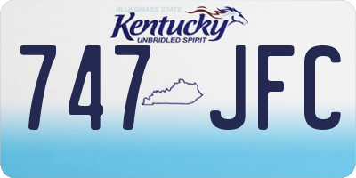 KY license plate 747JFC