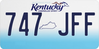 KY license plate 747JFF