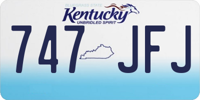 KY license plate 747JFJ