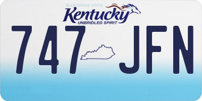 KY license plate 747JFN