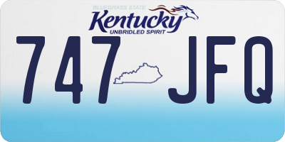KY license plate 747JFQ