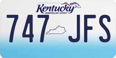 KY license plate 747JFS
