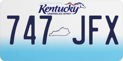 KY license plate 747JFX