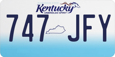 KY license plate 747JFY
