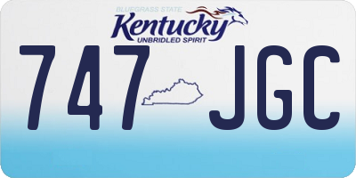 KY license plate 747JGC
