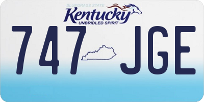 KY license plate 747JGE