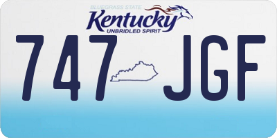 KY license plate 747JGF