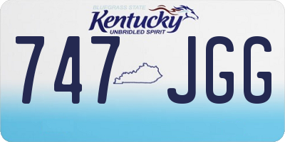 KY license plate 747JGG