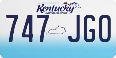 KY license plate 747JGO