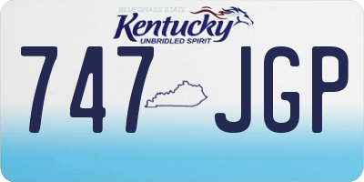 KY license plate 747JGP